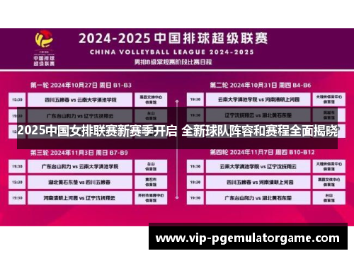 2025中国女排联赛新赛季开启 全新球队阵容和赛程全面揭晓